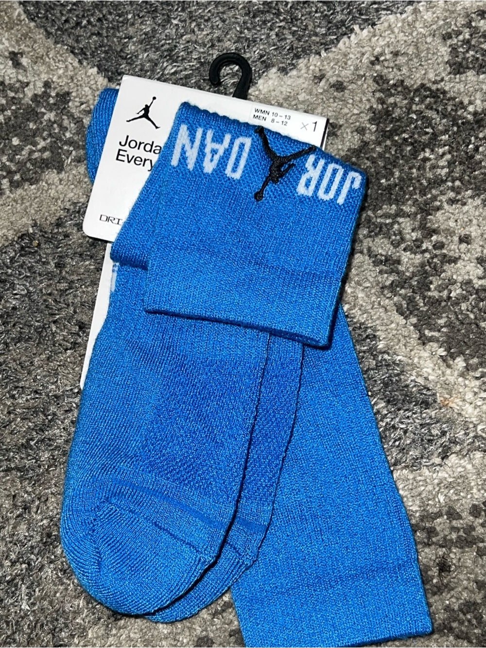 Nike Jordan Jumpman Everyday Men's Crew Socks DRI-FIT Blue L